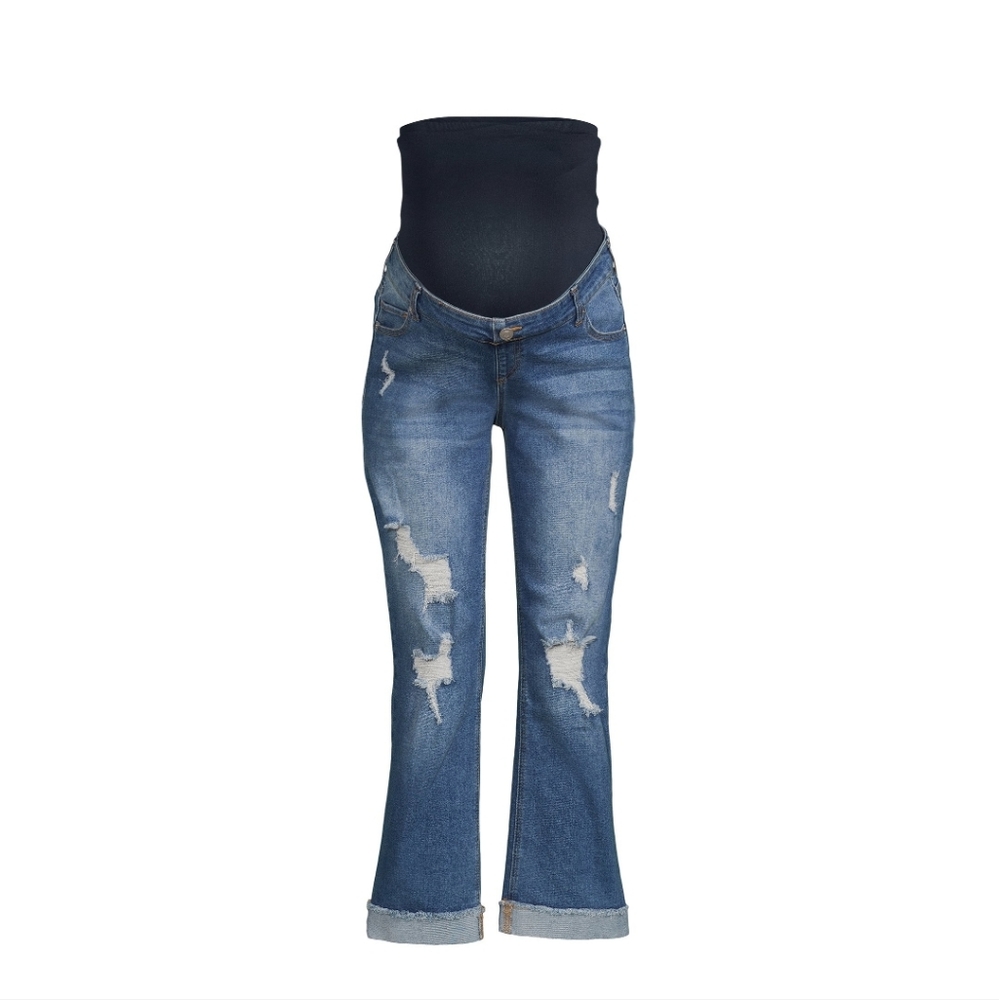 SALE⚡️NWT MATERNITY DISTRESSED BOYFRIEND JEANS SZ XL/XXL